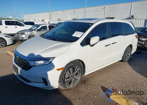 2021 Honda Odyssey Touring from USA, damaged, VIN 5FNRL6H80MB012183